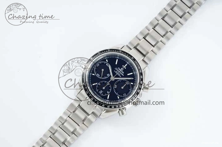 0405 Speedmaster Racing Master SS HKF Best Edition Black Dial on SS Bracelet A Versatile 7810